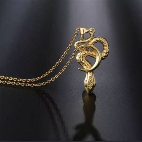 Collier Pendentif Serpent Dor Vintage Colliers And Co