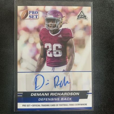 Leaf Pro Set Draft Autoographs Psa Dr Demani Richardson Rc