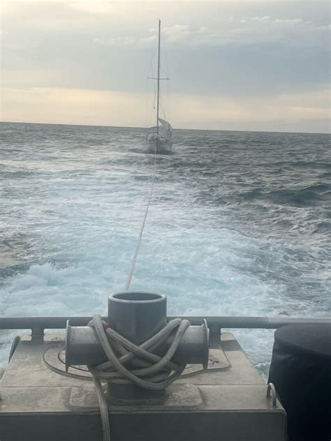 Photo Release Coast Guard Assists 3 Aboard Disabled Sailing Vessel Off