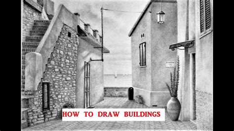 How To Draw Buildings Landscapes Graphite Pencil Shading Techniques