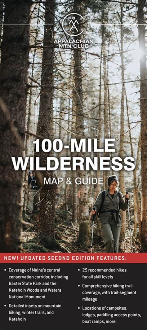 100 Mile Wilderness Map And Guide 2nd Edition Appalachian Mountain