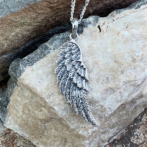 Silver Angel Wing Pendant Gle Good Living Essentials In Silver