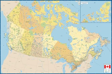 Canada Counties & Districts Map| Digital | Creative Force