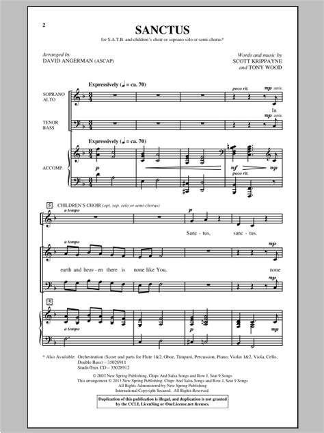 Sanctus Sheet Music Direct