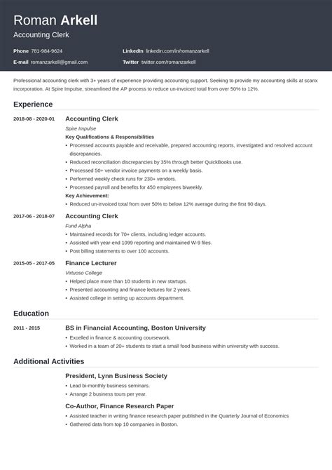 21 Accounting Clerk Resume Skills That You Can Imitate