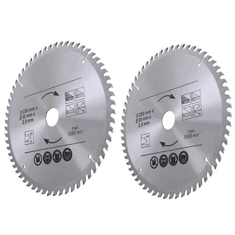 EJ life lames de scie à bois 2 pièces lames de scie circulaire carbure
