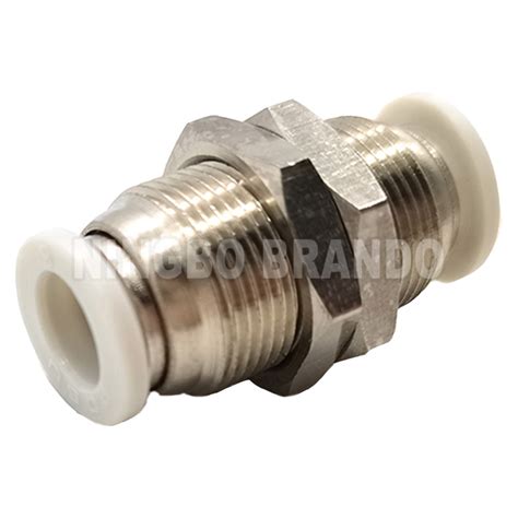 Bulkhead Union Push In Tube Pneumatic Hose Fitting 4mm 6mm 8mm 10mm