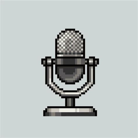 Pixel Art Illustration Podcast Mic Pixelated Microphone Pixel Art