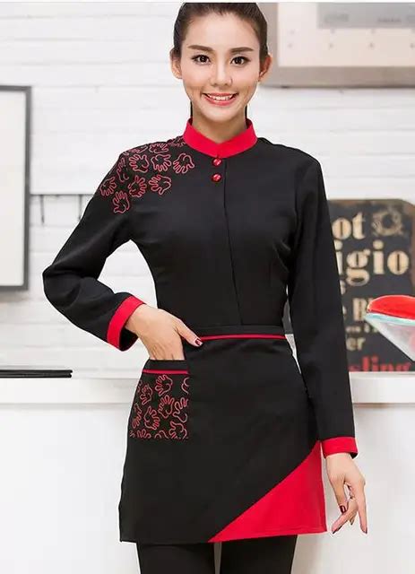 Hot Pot Restaurant Coffee Shop Waiter Uniforms Female Hotel Waiter Korean Clothes With Long