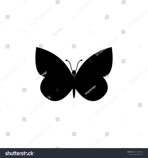 Black Silhouette Butterfly Vector Stock Vector (Royalty Free ...