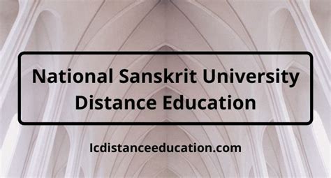 National Sanskrit University Distance Education Admission 2024?