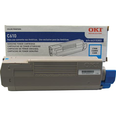 OKI C610 Series Cyan Cartridge 8000 Pages 44315303 B H Photo