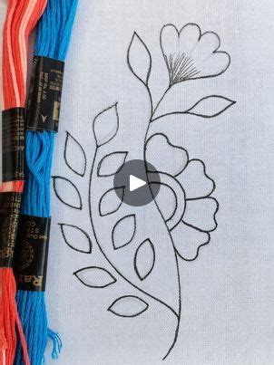 Basic Allover Design Pattern Hand Embroidery Tutorial Botanical Flower