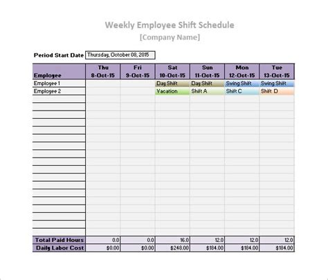 19 Daily Work Schedule Templates And Samples Docs Pdf Excel