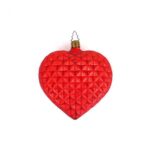 Vintage Red Heart Ornament Tin Metal Heart Christmas Holiday Decor