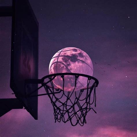 Moon At The Basket Cool Basketball Wallpapers Basketball Wallpaper