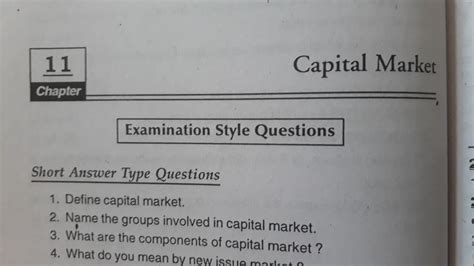 Capital Market Bcom Th Semester Important Questions In Hindi Youtube