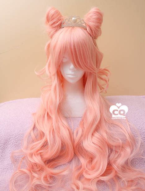 Long Curly Pastel Milky Peach Lolita Harajuku Wig On Storenvy