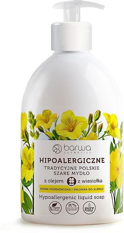 Barwa Hypoallergenic Liquid Soap Hipoalergiczne Tradycyjne Szare