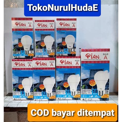 Jual PIAN LED LAMPU Classic 3w 5w 7w 9w Cahaya Putih Shopee Indonesia