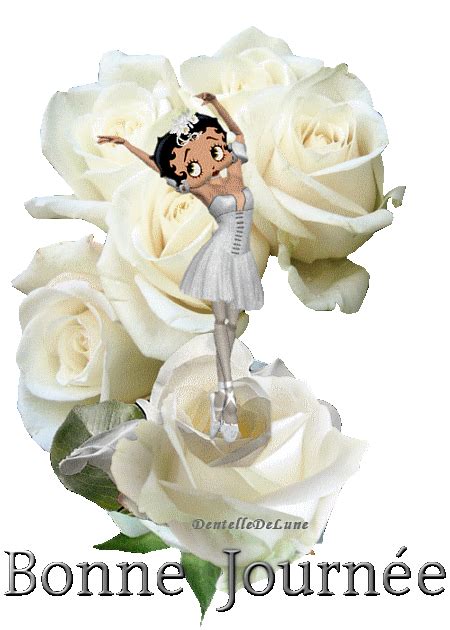 bonne journée animé betty boop danseuse roses les gifs animés de