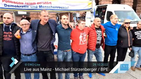 Live aus Mainz Michael Stürzenberger BPE 13 18 Uhr YouTube