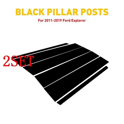 Black Pillar Posts For Ford Explorer 11 19 Also Fits Keyless 12pc Door Cover Ebay