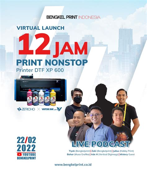 Virtual Launching Printer Dtf Xp Dan Vator Ink Lfp