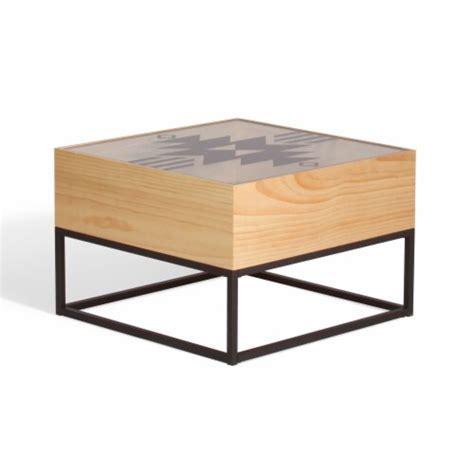 Sauder Sauder Boutique Square Mesa Coffee Table with Deco Pattern, 1 ...