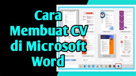 Cara Membuat CV Di Microsoft Word Dengan Mudah Tutorialmicrosoftword