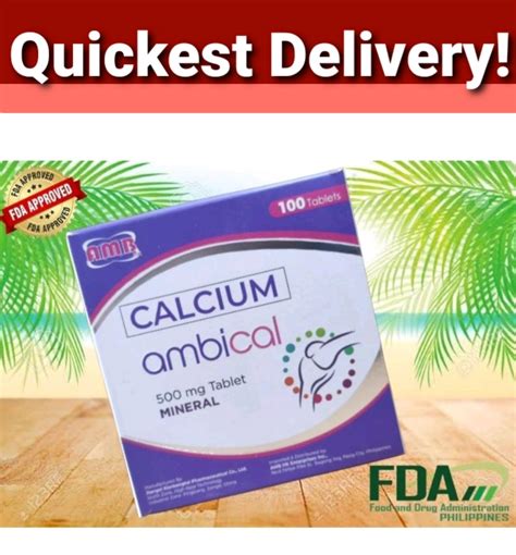 AMBICAL Calcium 500mg FDA Approved Expiry 2024 Lazada PH