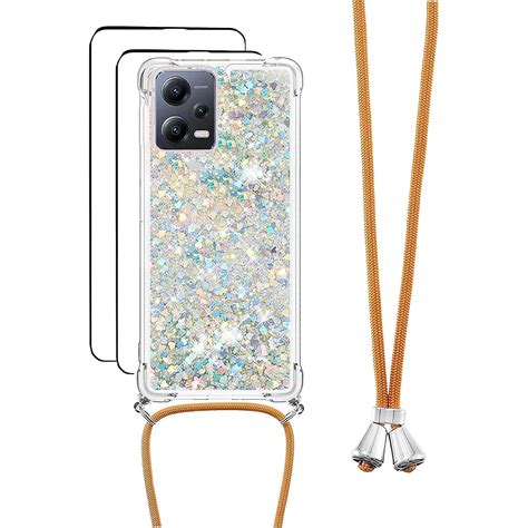 Colier pentru husa Xiaomi Redmi Note 12 Pro 5G cu sclipici, 2