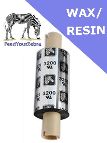 Zebra 03200GS11007 3200 Wax Resin Thermal Transfer Ribbons