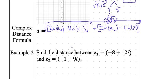 Precalculus Notes 1 4 Distance And Midpoint Of Complex Numbers Youtube