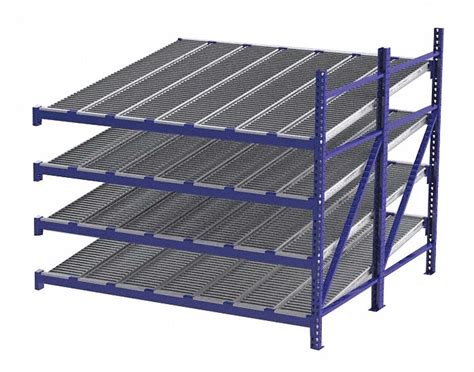 UNEX ROLLER RACK Add-On, Gravity Flow Rack, Decking Material Steel ...