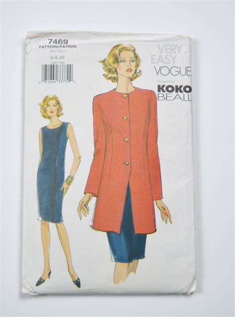 Vogue 7469 Dress And Jacket Sewing Pattern Designed By Koko Beall