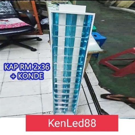 Jual Kap Lampu Rm Konde Akustik 2x36 2x36w Housing Tl Neon 120cm 2lampu