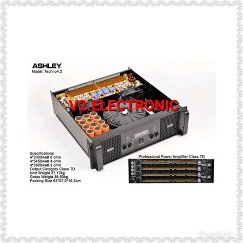 Jual Power Ashley Techno4 2 Profesional Power Amplifier Class TD