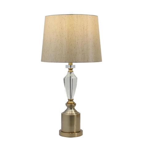 Fangio Lighting Martin Richard In Antique Brass And Crystal Table