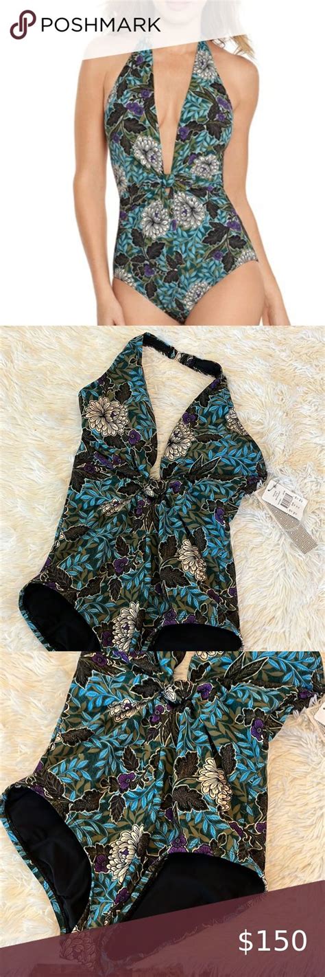 AMORESSA BY MIRACLESUIT Rhiannon Dream Plunging One Piece Swimsuit In