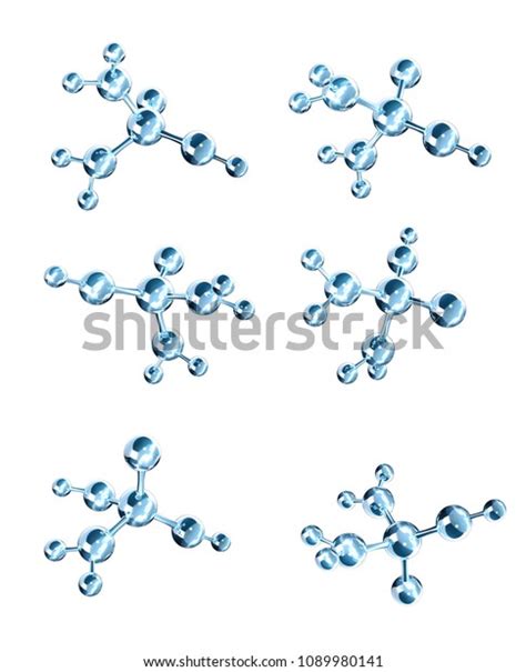 Collection Models Abstract Molecular Structure View Stock Illustration 1089980141 Shutterstock