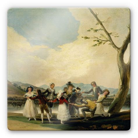 De Goya The Blind Man S Buff Glass Art Wall Art