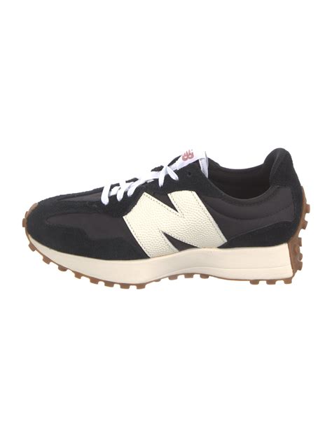 New Balance Nylon Leather Trim Embellishment Athletic Sneakers - Black Sneakers, Shoes ...