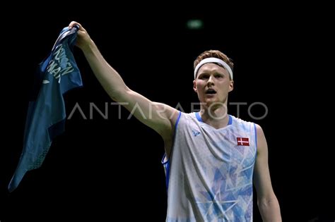 Anders Antonsen Juara Tunggal Putra Indonesia Masters 2024 ANTARA Foto