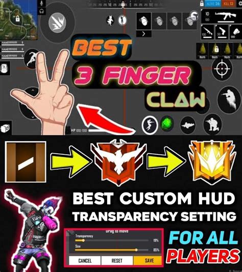 Free Fire Finger Best Custom Hud Settings For Headshot Accuracy