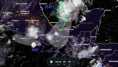 La Tormenta Tropical Karl Lluvias E Inundaciones En Zonas De México