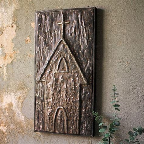 Pressed Metal Church Wall Decor | Antique Farmhouse