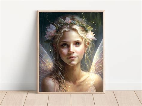 Fairy Wall Art Fairy With Wings Art Print Fairy Picture Fairy