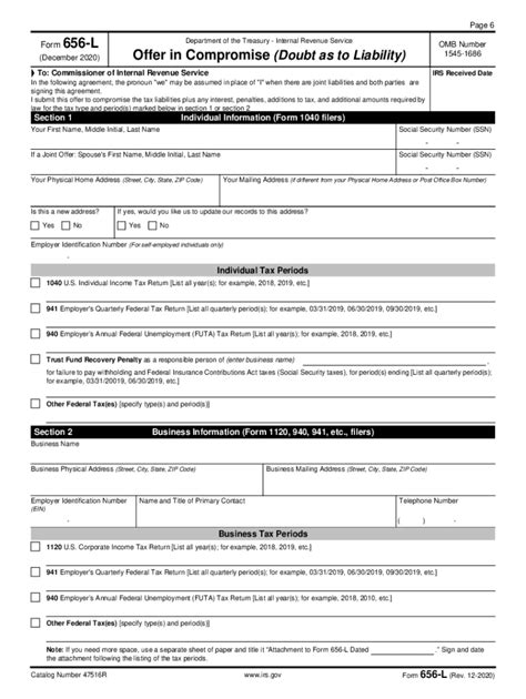 Form Offer In Compromise Fill Out Sign Online Dochub