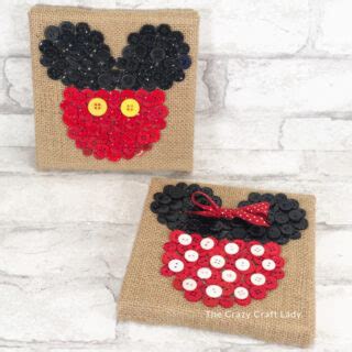 Mickey Mouse Button Art - Disney Wall Decor - The Crazy Craft Lady